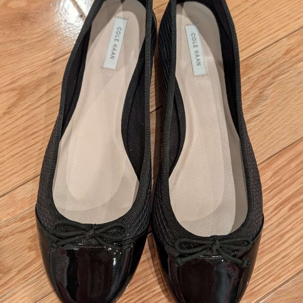 Cole Haan Sarina Ballet Flat Black Size 7.5 - Picture 4 of 4